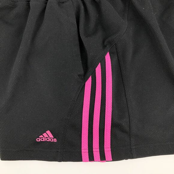 🔴 ADIDAS black shorts pink fuschia three stripe side - Picture 4 of 6